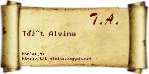 Tót Alvina névjegykártya